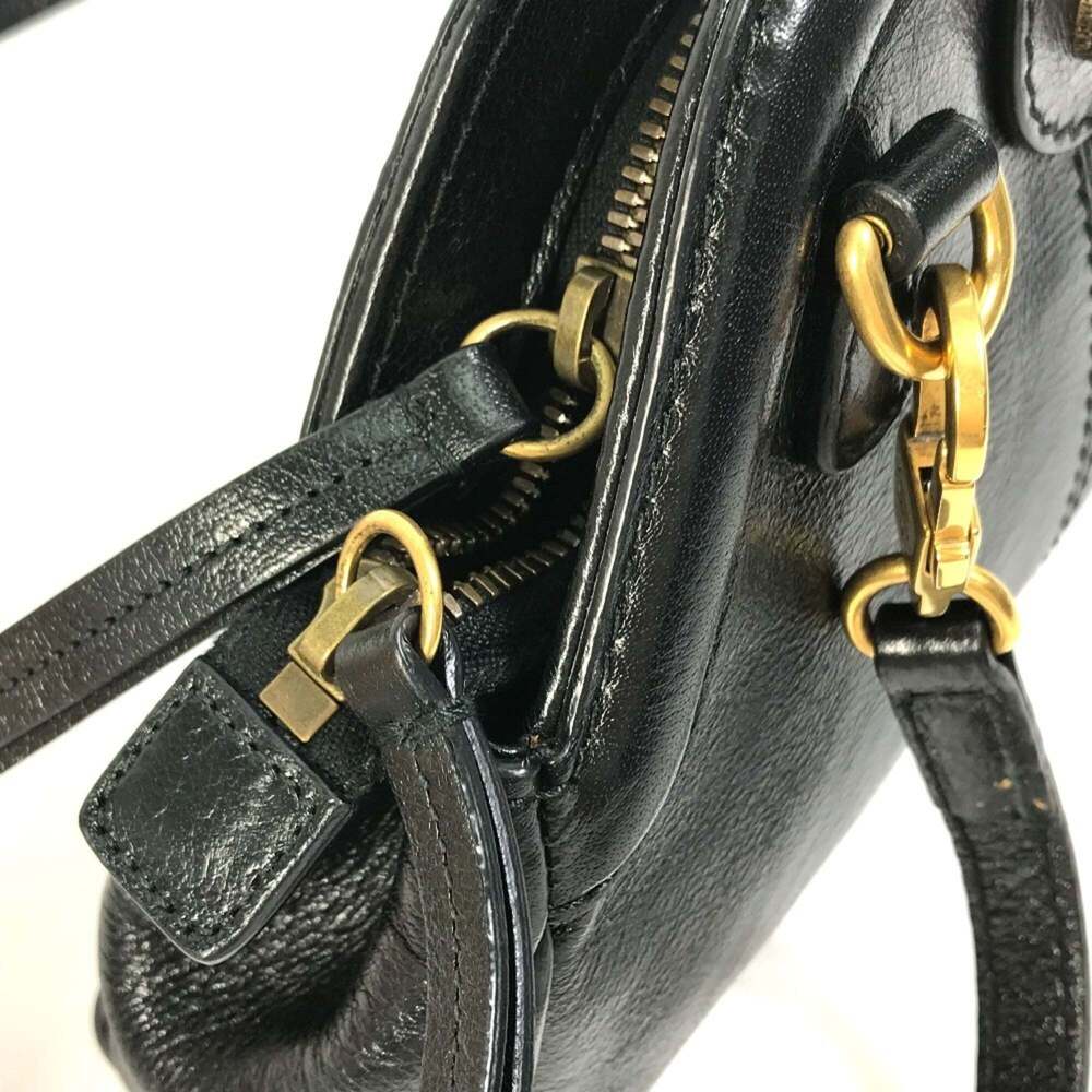 GUCCI Black Leather GG Marmont Shoulder Bag - Picture 13 of 16